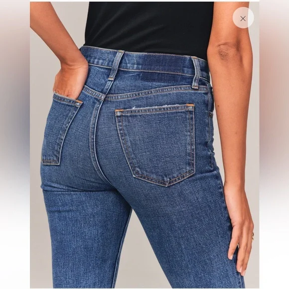 Abercrombie The Skinny High Rise Distressed - Curve Love - Picture 3 of 10